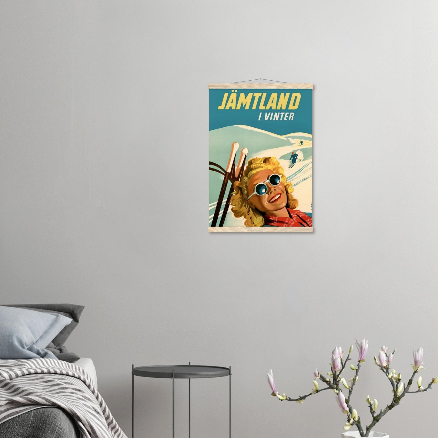 Jämtland in the Winter Vintage Poster Reprint on Premium Matte Paper - Posterify