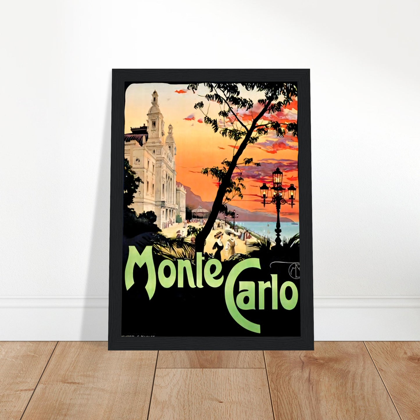 Monte Carlo Vintage Poster Reprint on Premium Matte Paper - Posterify