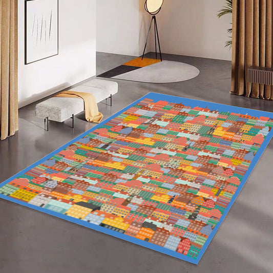 Copenhagen Nyhavn Area Rug with Non-Slip Backing for Bedroom & Parlor | Polyester Soft Mat