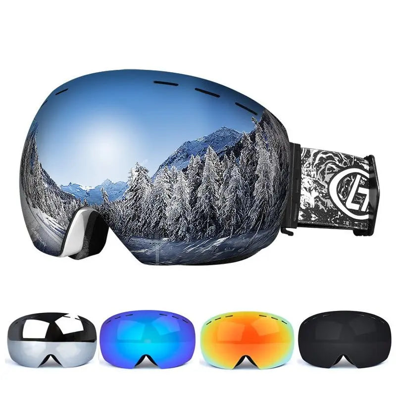 big ski goggles Ski Goggles Double Layers UV Anti-fog Big Ski Mask Glasses Skiing Snow