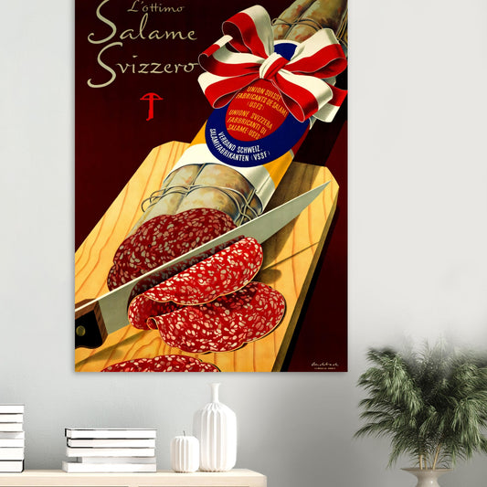 Wall artVintage Poster Reprint, Salami, Wall Art on Premium Paper - Posterify