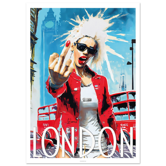 London Punk Poster by Posterify design on Premium Matte Paper - Posterify
