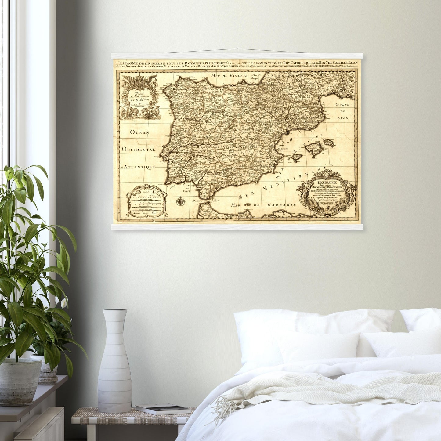 Vintage Map of Spain anno 1692 Reprint on Premium Matte Paper - Posterify