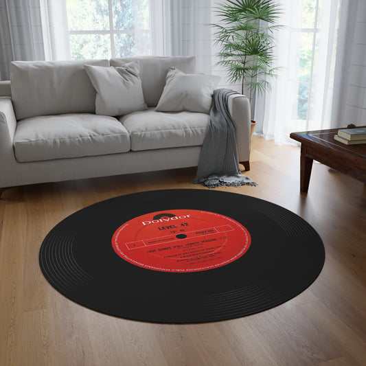 Level 42 Love Games Vinyl Record Inspired Circular Mat | Non-Slip Rug