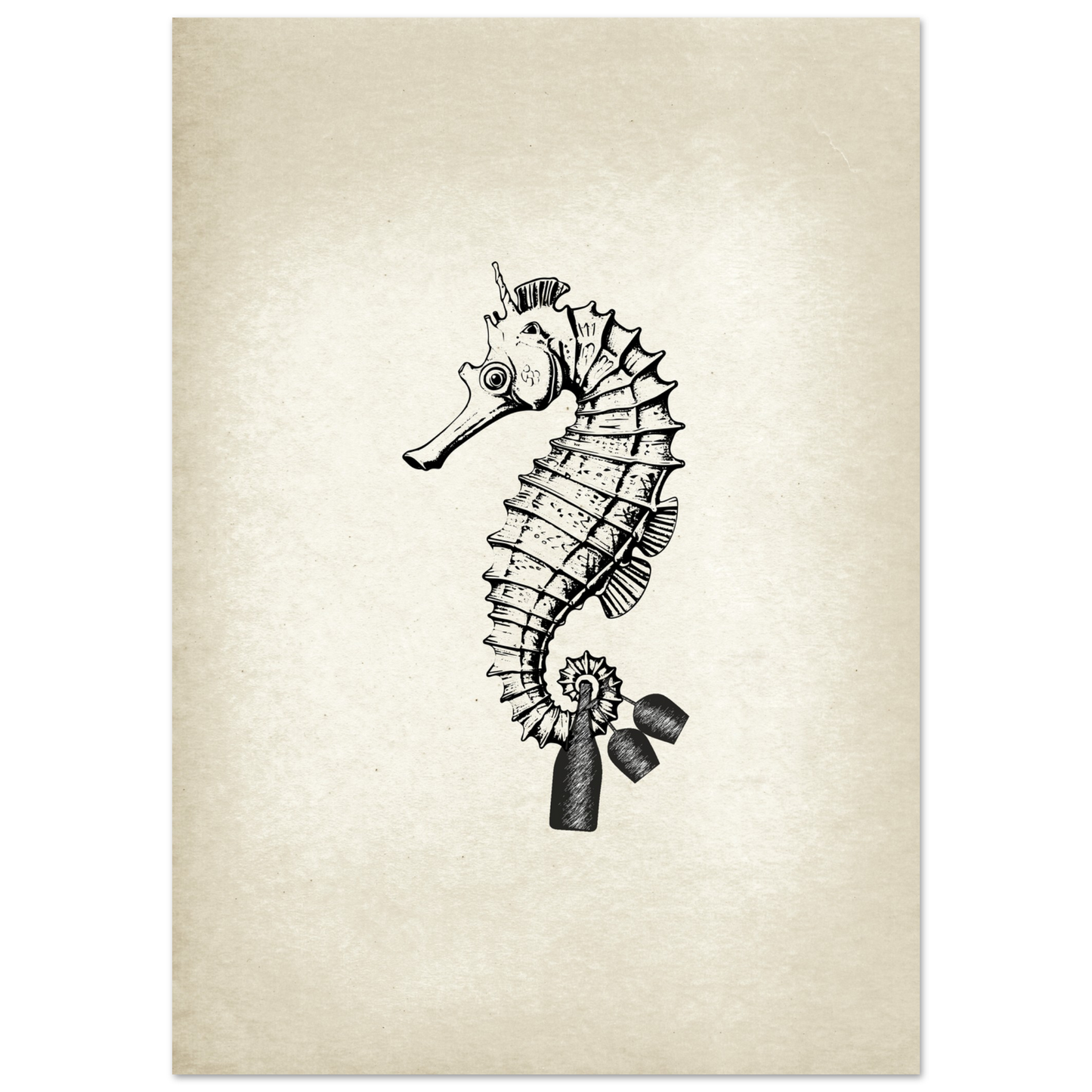 Post Card A5 for local pickup in Palma Sea horse