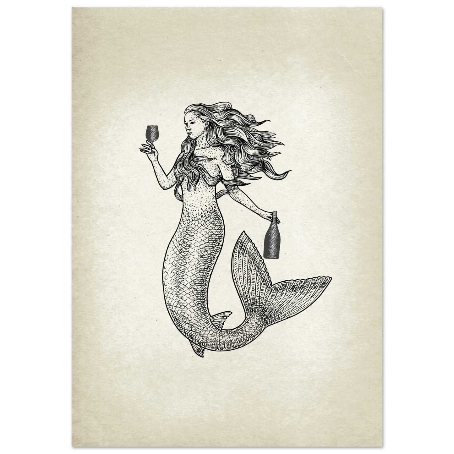 Post Card A5 for local pickup in Palma mermaid