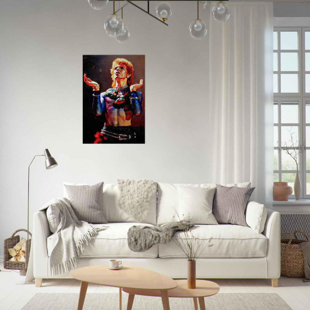 David Bowie, Ziggie Stardust, Oil paint style Wall art