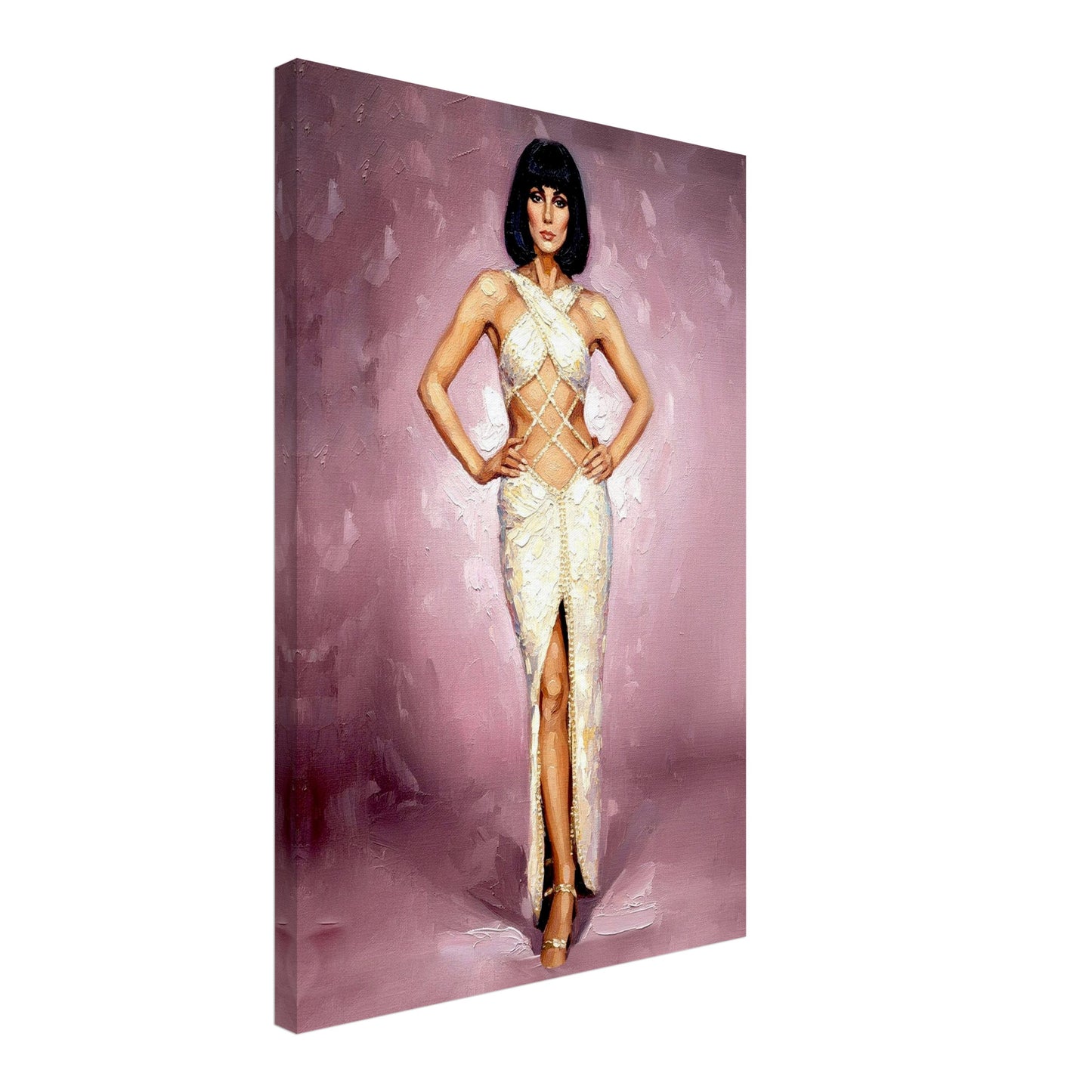 Cher 1975, Oil Paint Style Print, Canvas, Poster, Wall art