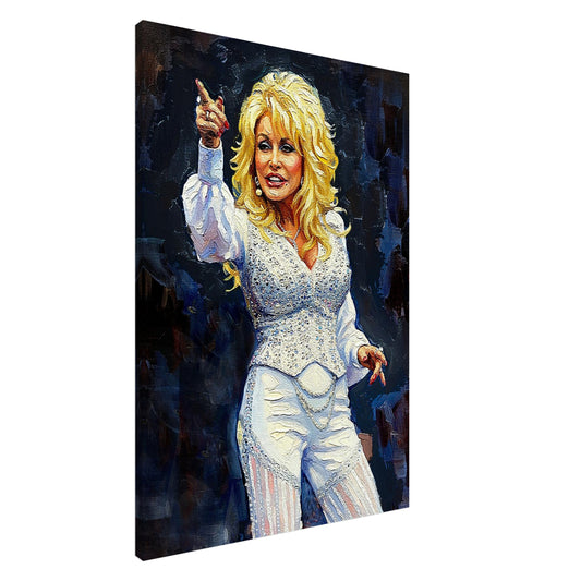 Dolly Parton, Oil Painting Style Print, Canvas, Poster Wall art