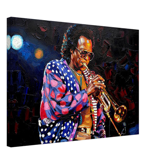 Miles Davis, Oil Paint Style Print, Canvas, Poster Wall art