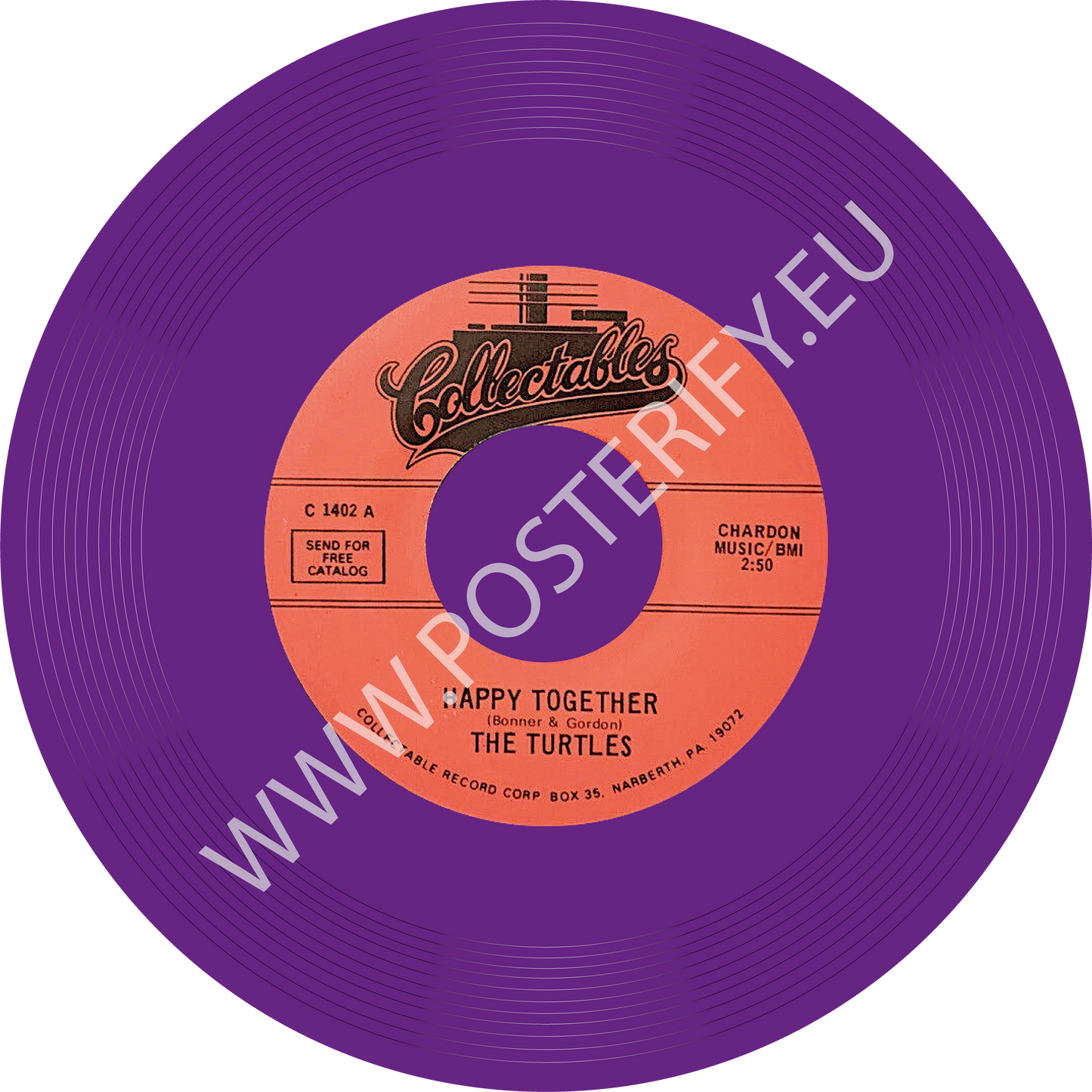 Turtles, Happy Together, Vinyl Record Mat