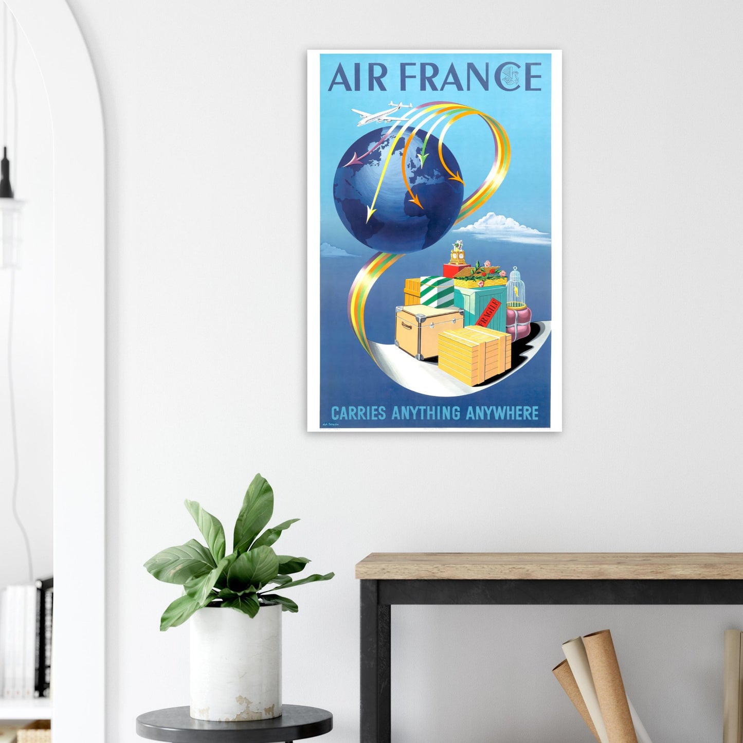 Air France Vintage poster reprint on Premium Matte Paper - Posterify