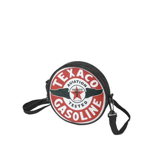 Texas Gasoline Vintage Round Satchel Bag - Image #2