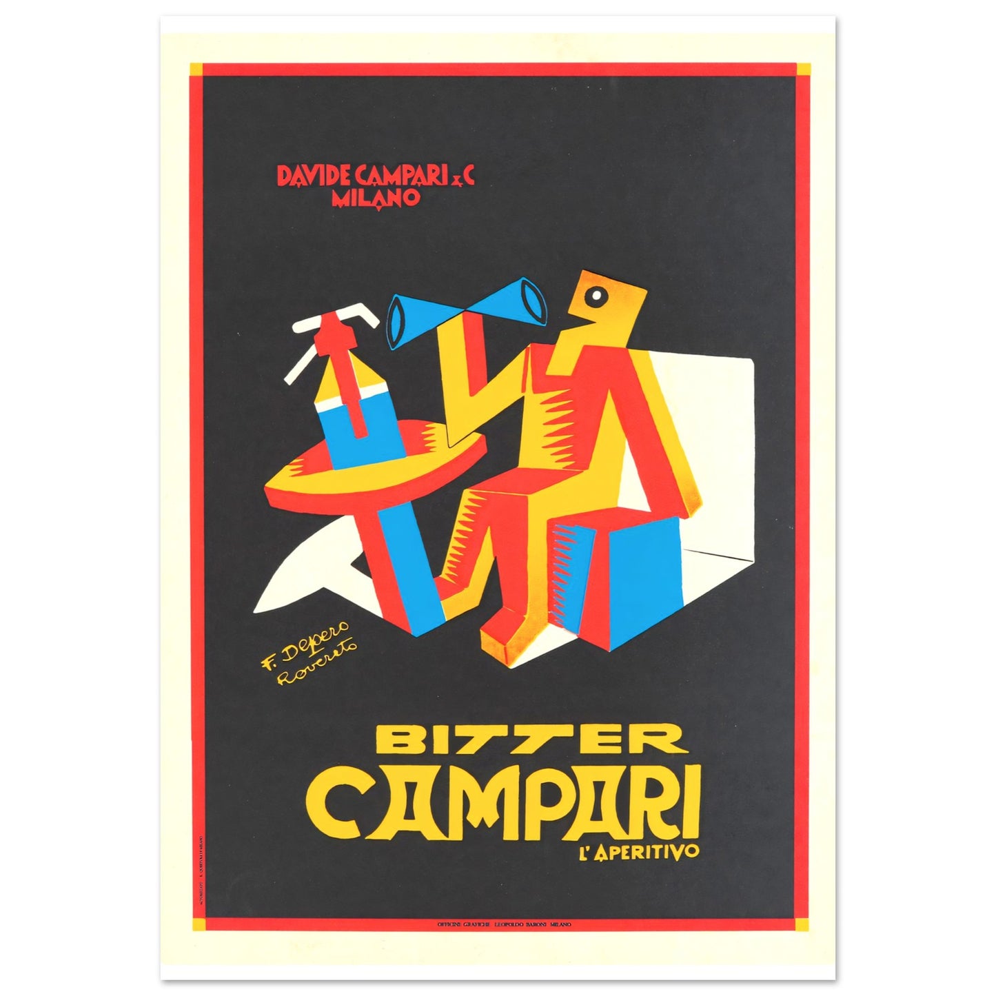 Campari Vintage poster reprint on Premium Matte Paper - Posterify