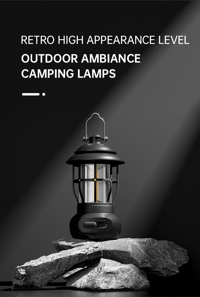 Camping Ligjt Outdoor Ambience Lighting Camping Light Vintage Horse Light Gift USB Charging Tent Camp Lamp - Posterify
