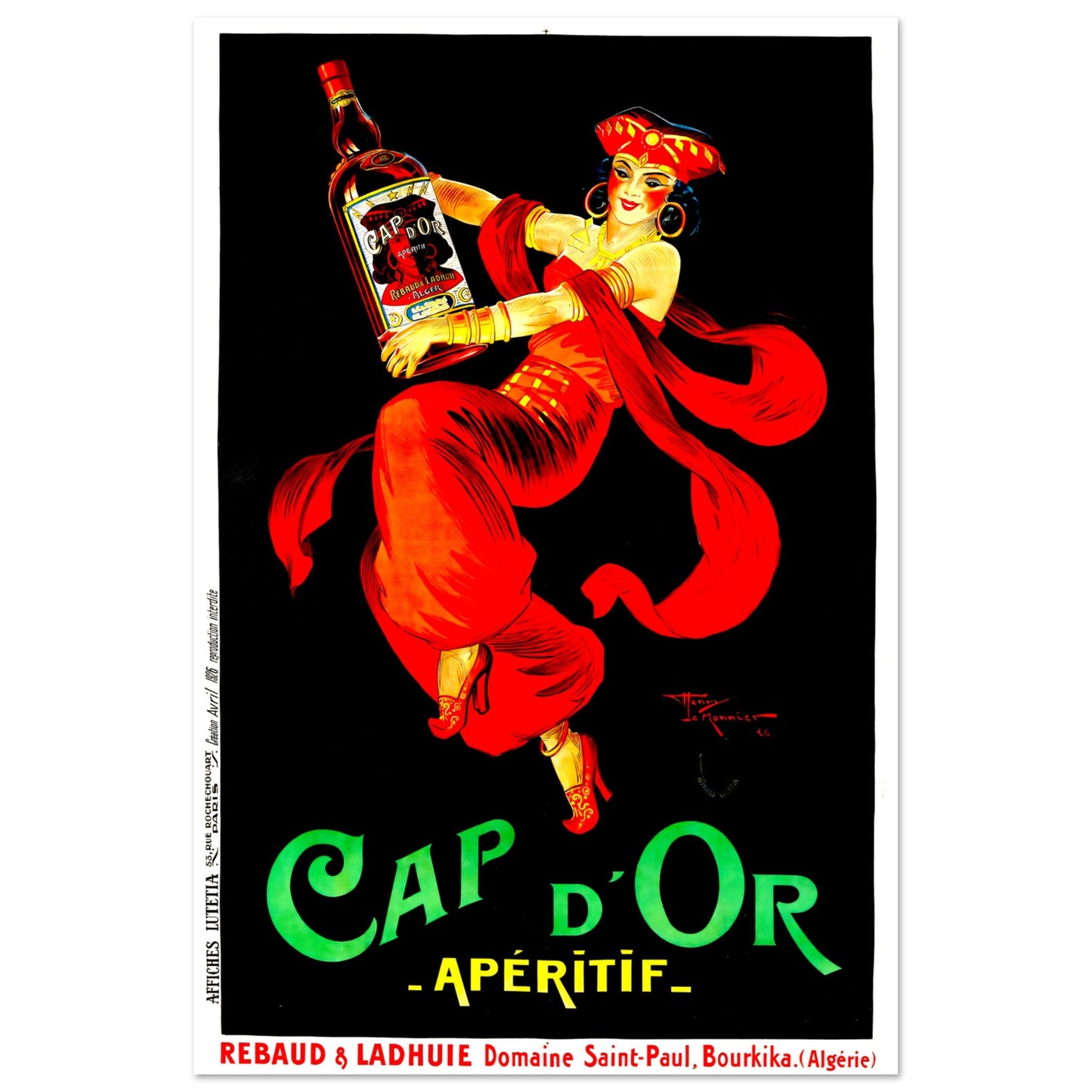 Cap D’ Or Vintage poster reprint on Premium Matte Paper - Posterify