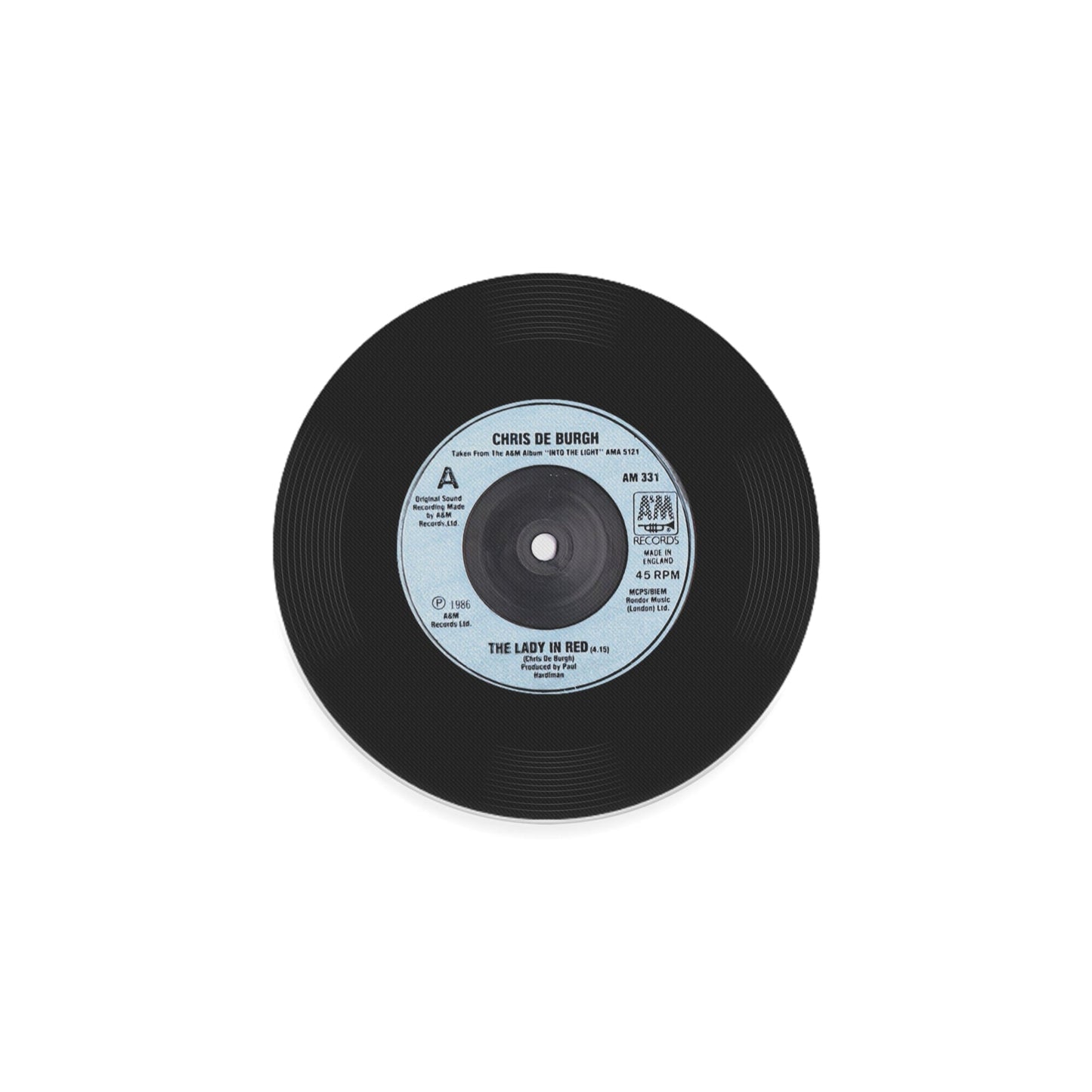 Chris De Burgh, Lady In Red, Round Coaster - Posterify