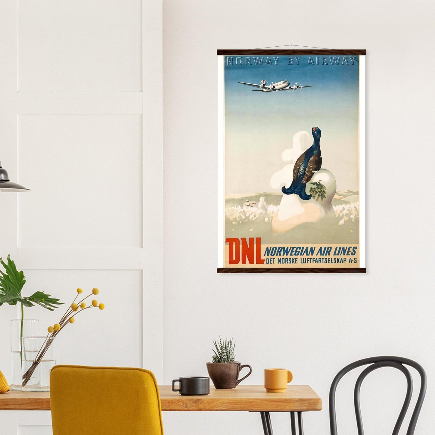 DNL Norweigian Air Vintage Poster Reprint on Premium matte Paper - Posterify