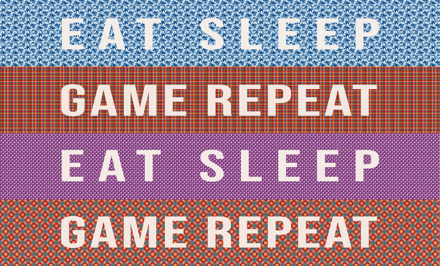 Door Mat 'Eat Sleep Game Repeat' - Posterify