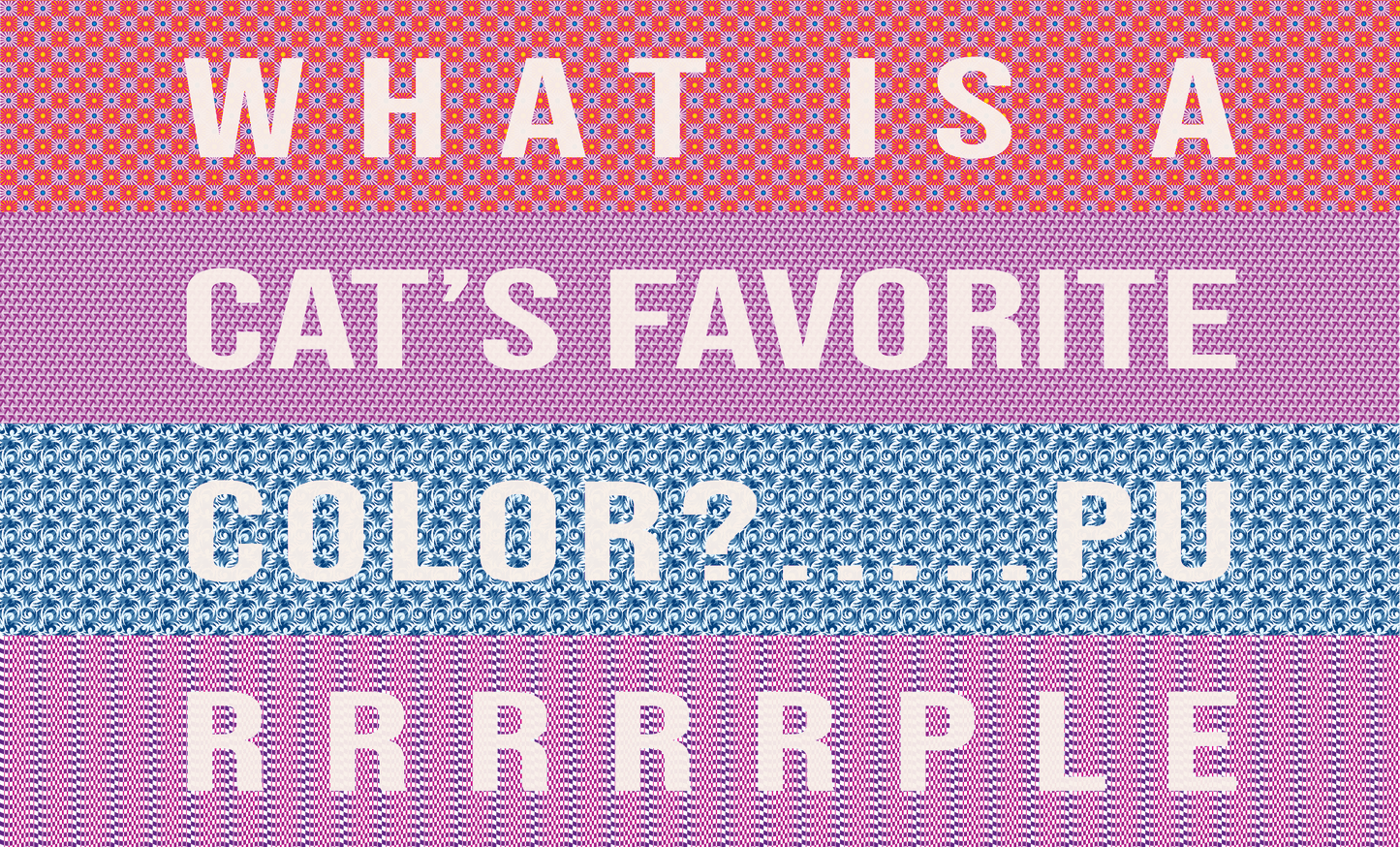 Door Mat 'What is a cat's favorite color? Purrrrrrrple' - Posterify