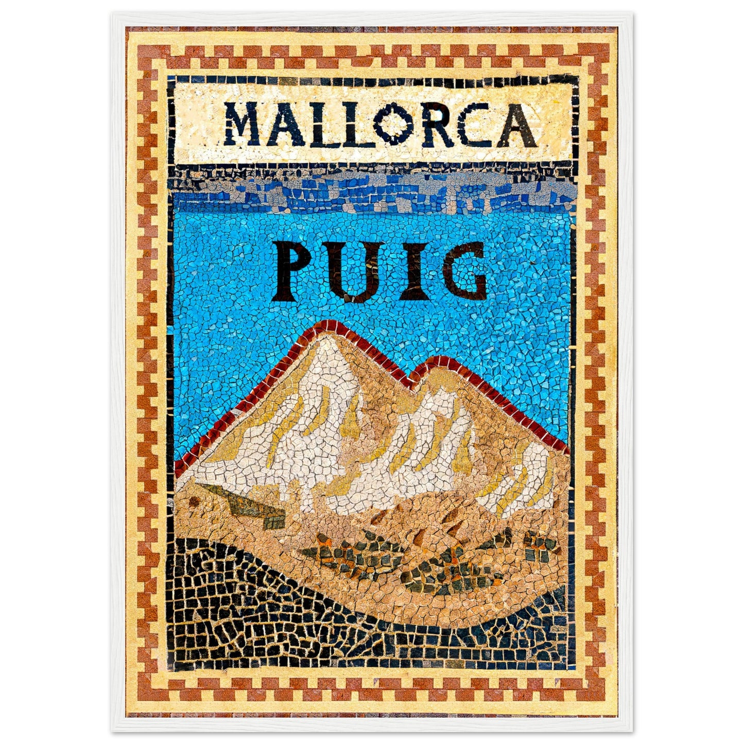 Wodden framed Poster Mosaic by Posterify Design on Premium Matte Paper - Posterify