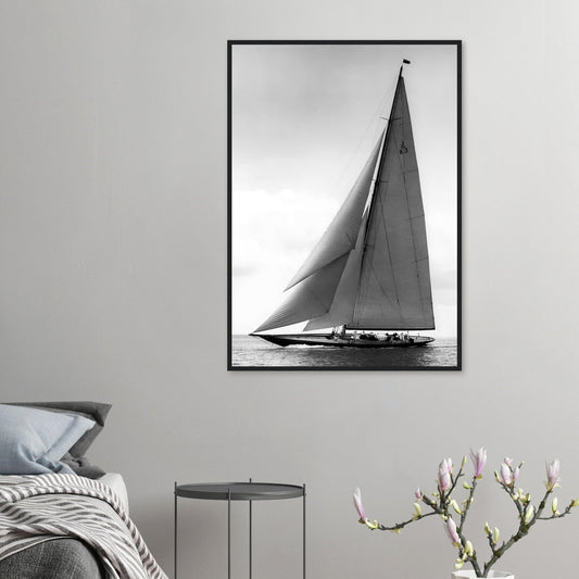 J - class Shamrock V 1932 - Classic Matte Paper Wooden Framed Poster - Posterify