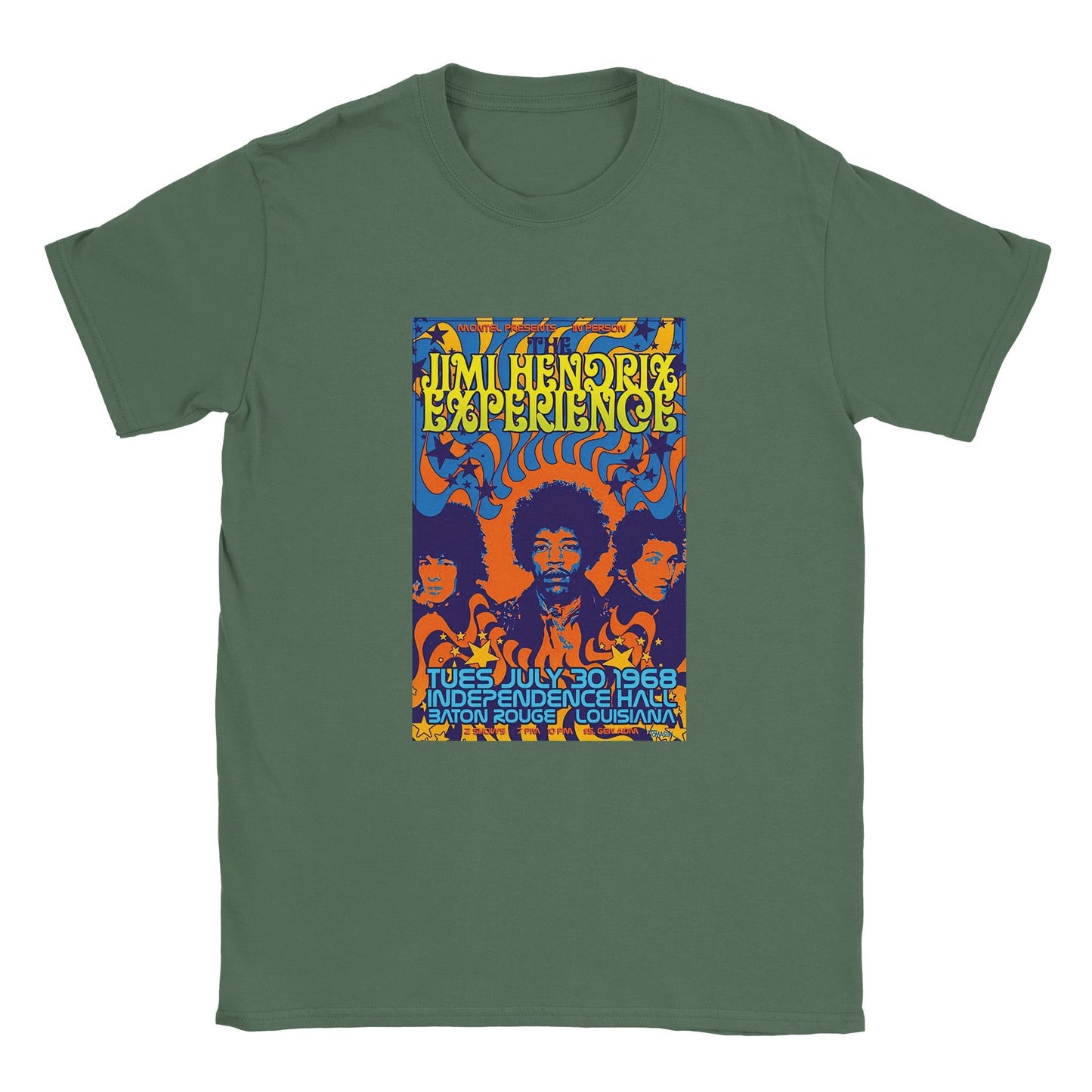 Jimi Hendrix Classic Unisex Crewneck T - shirt - Posterify