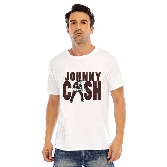 Johnny Cash Unisex O - neck Short Sleeve T - shirt | 180GSM Cotton (DTF) - Posterify