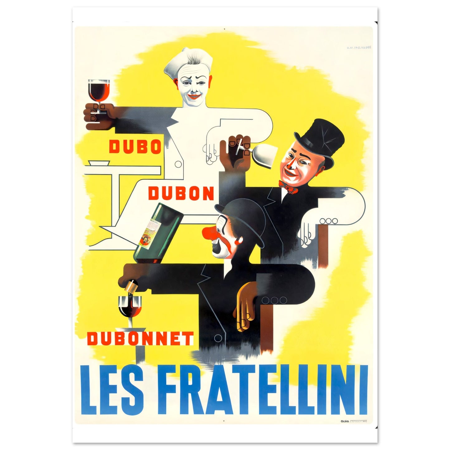 Les Fratellini Vintage poster reprint on Premium Matte Paper - Posterify