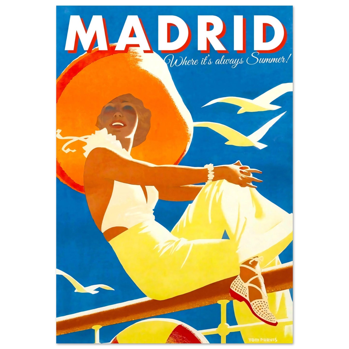 Madrid Vintage poster reprint on Premium Matte Paper - Posterify