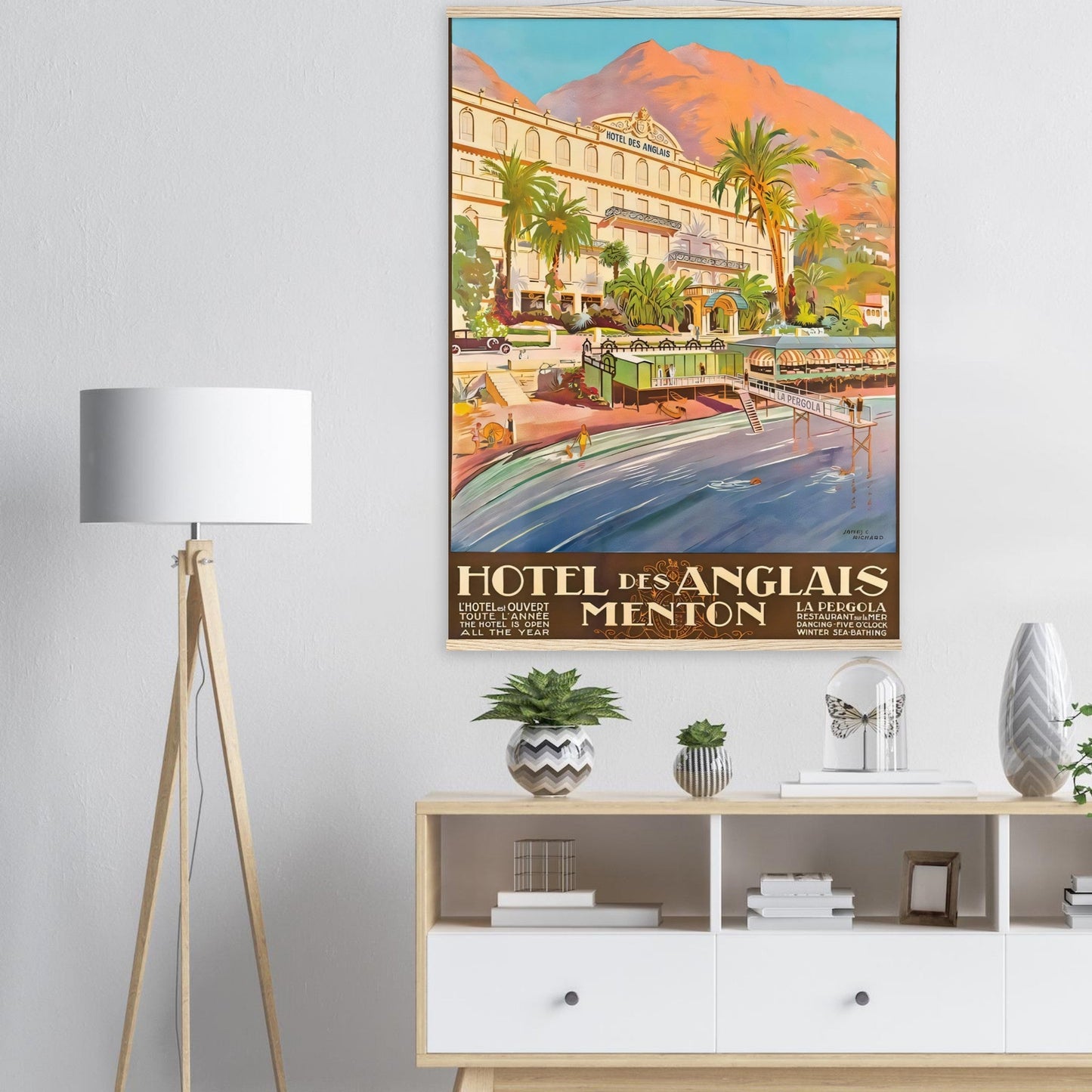 Menton Vintage Poster Reprint on Premium matte Paper - Posterify