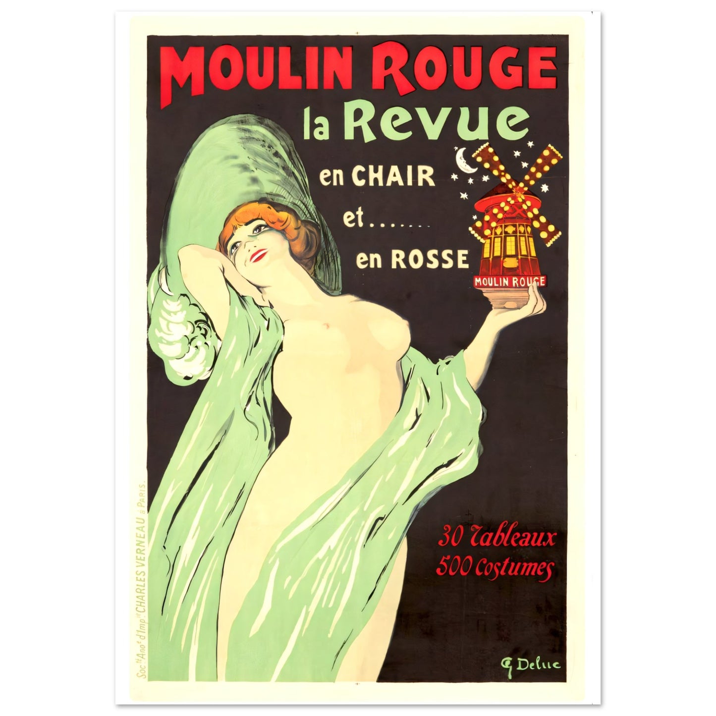 Moulin Rouge Vintage poster reprint on Premium Matte Paper - Posterify