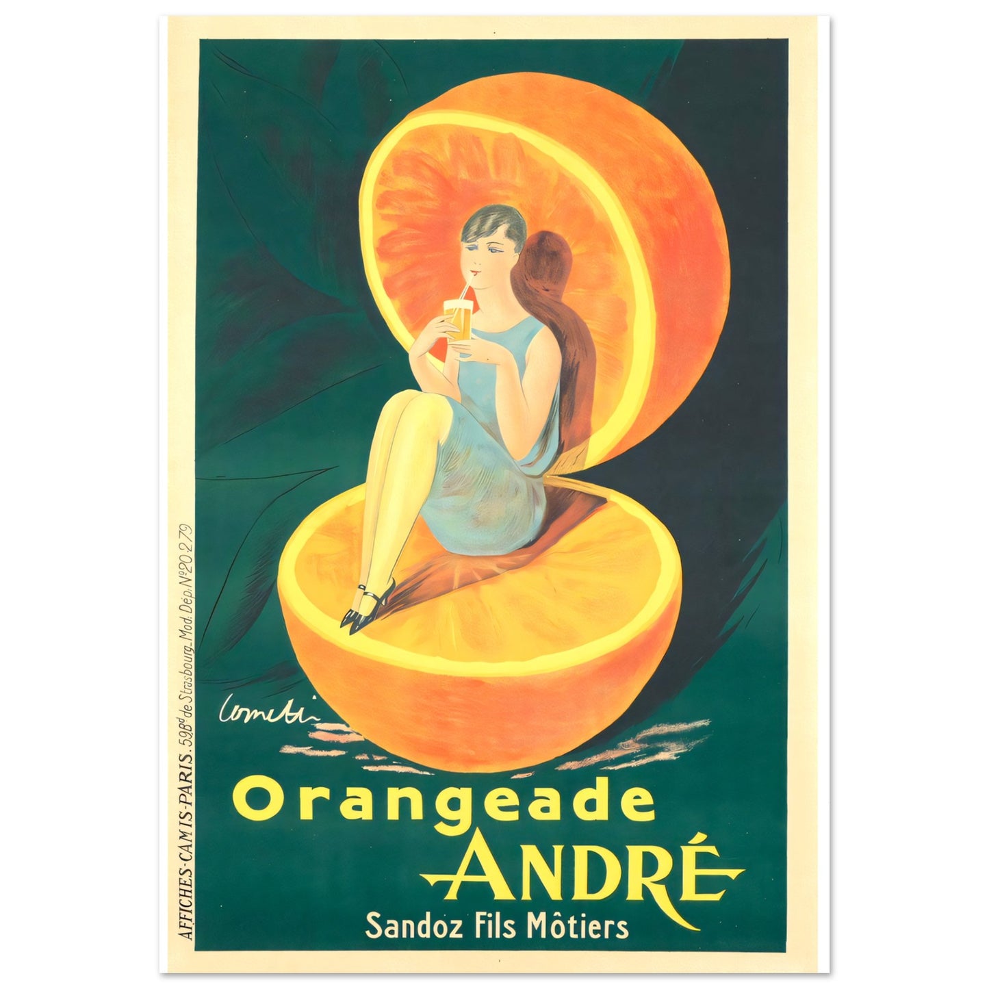 Orangeade André Vintage poster reprint on Premium Matte Paper - Posterify