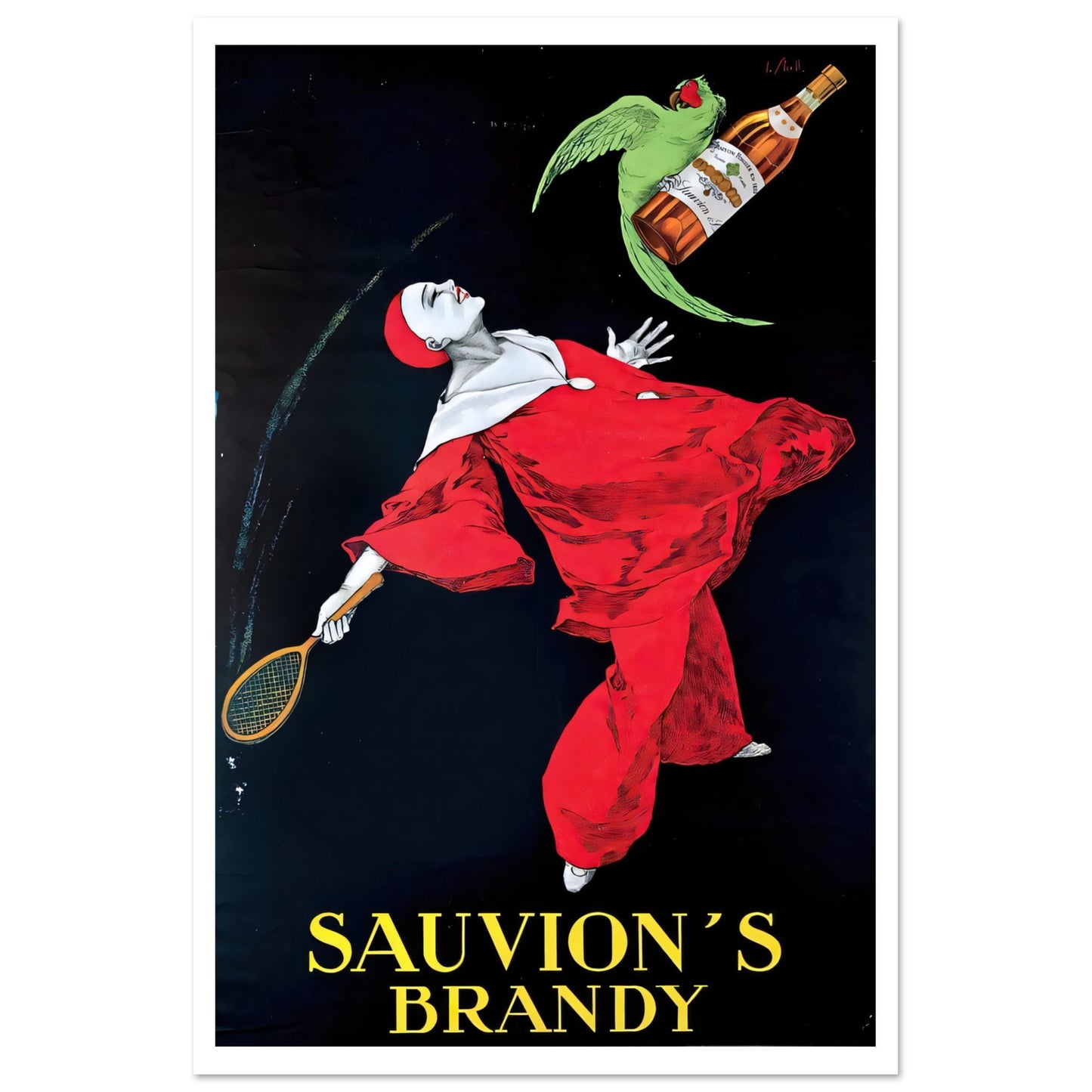 Sauvion’s Brandy Vintage poster reprint on Premium Matte Paper - Posterify