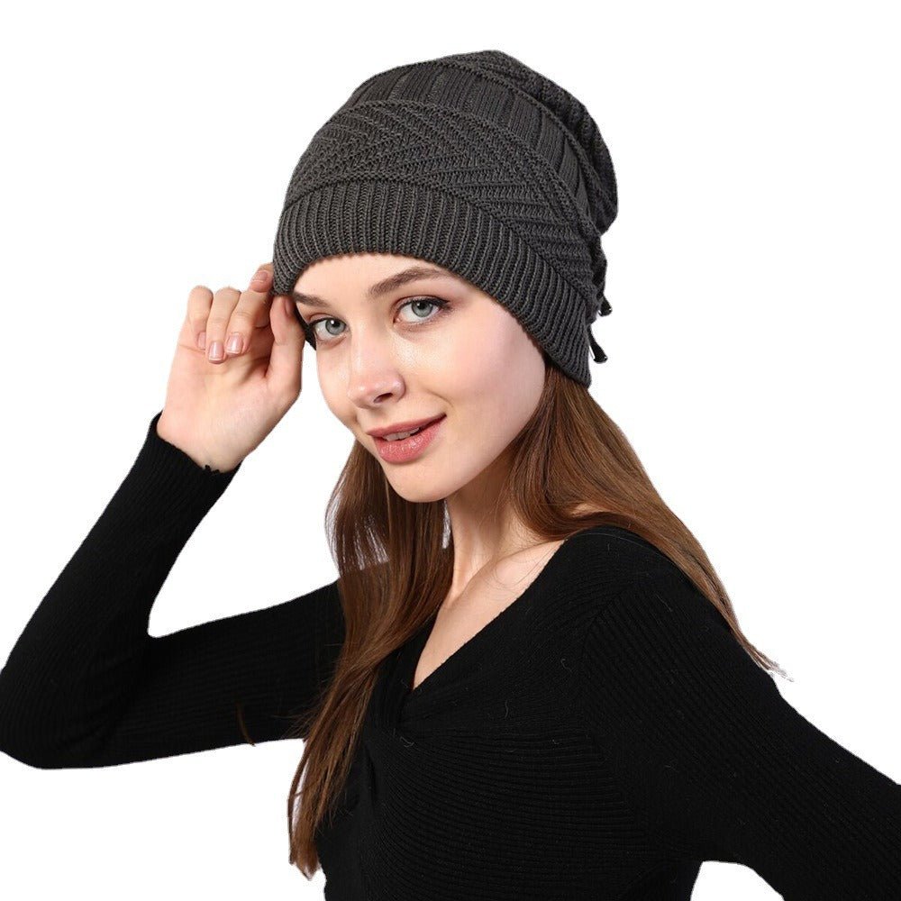 USB Electric Heating Warm Heating Hat Outdoor Knitted Hat Bib Two Autumn And Winter Heating Hat Bib - Posterify