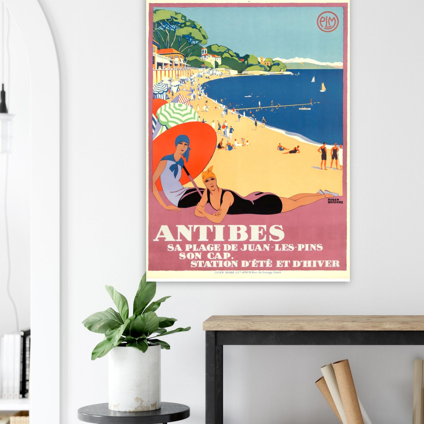 Vintage poster Antibes reprint on Premium Matte Paper - Posterify