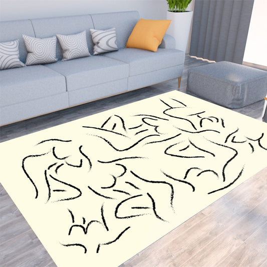 Curves Rectangular Thickened Floor Mat - Posterify
