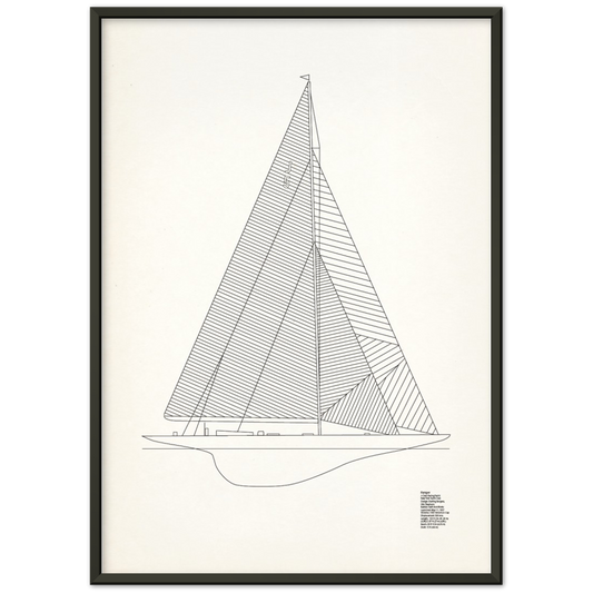 Vintage style J-Class Ranger Classic Racing Yacht 1937 - Posterify
