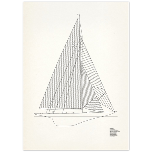 Vintage style J-Class Endeavour Classic Racing Yacht 1934 - Posterify
