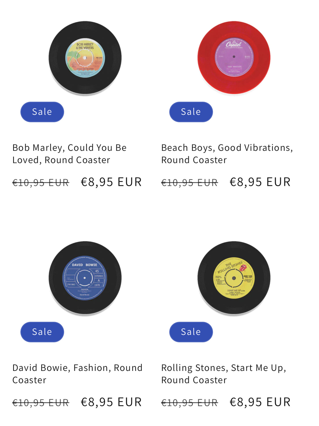 Cool Vinyl Record Single Drink Coasters