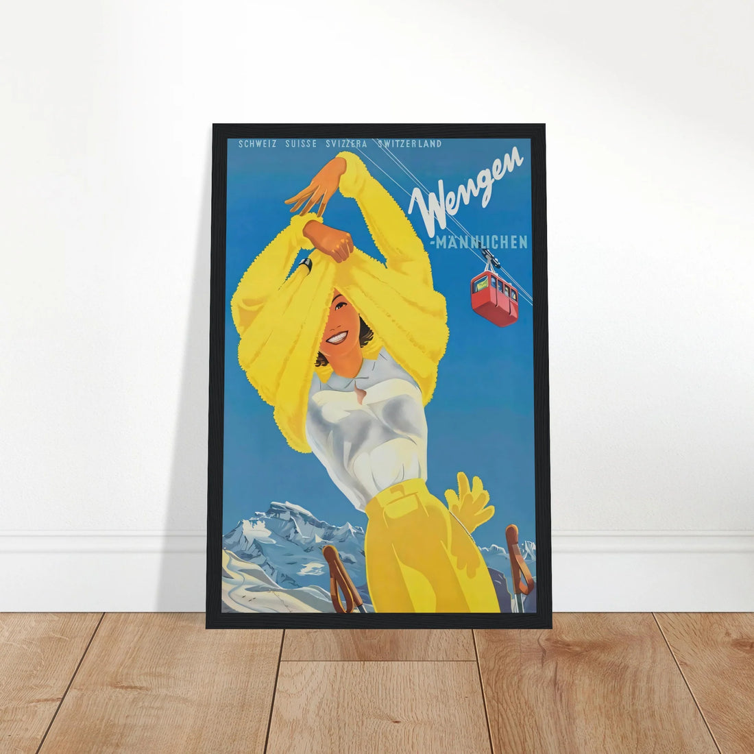 Vintage skiing wall art has hit the slopes