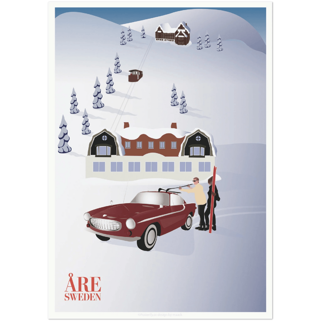 This is a custom made Poster for Åre Skii Resort in Sweden - Posterify