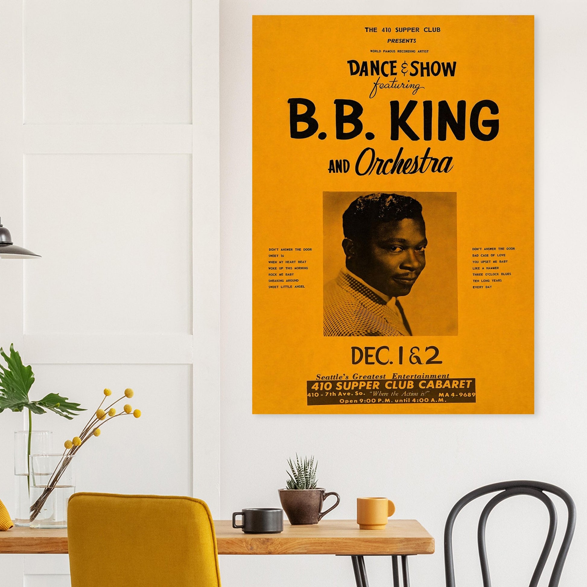 BB King Vintage Poster Reprint on Premium Matte Paper - Posterify