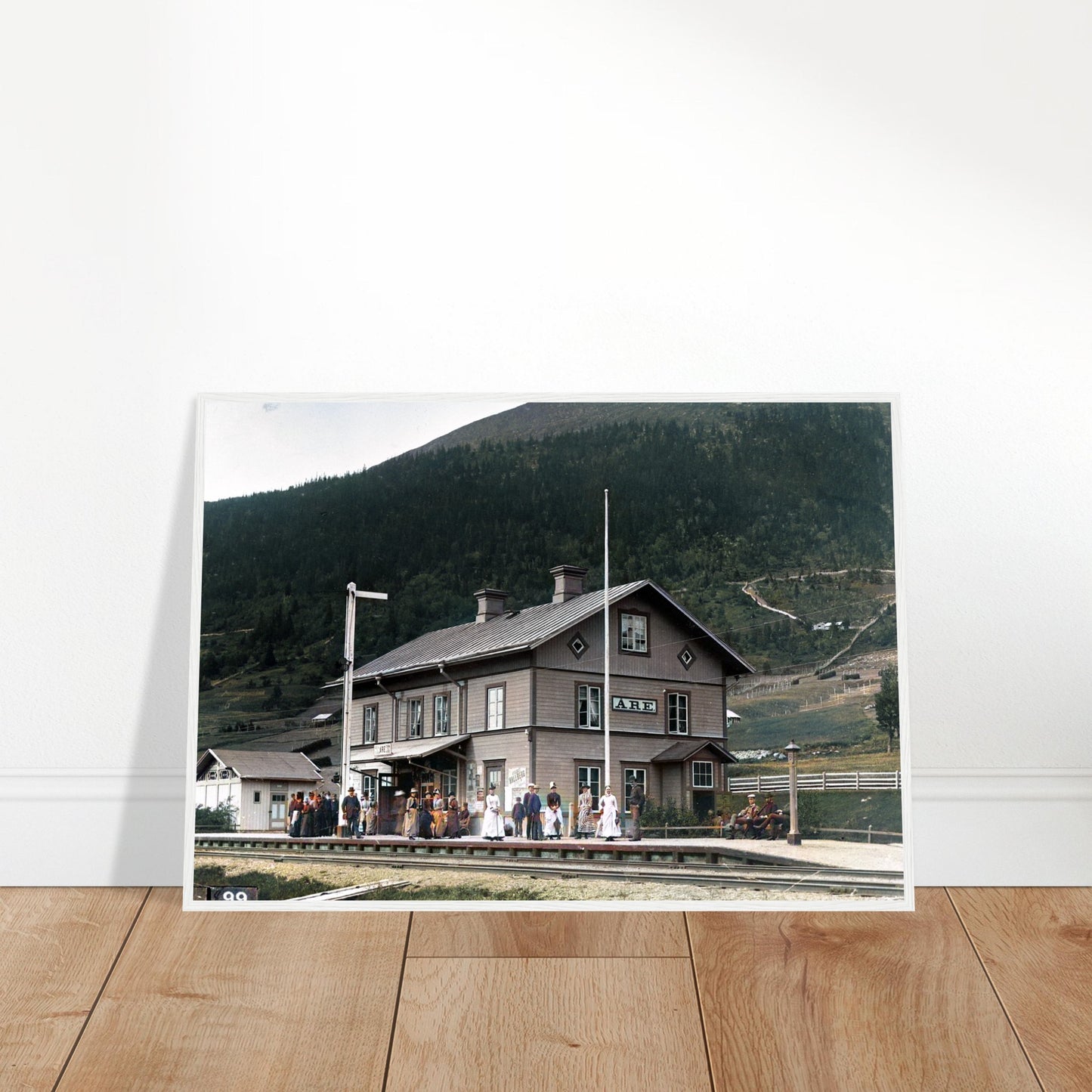 Åre Station, Sweden, Colorized B/W Photo from 1920th Wall Art - Posterify