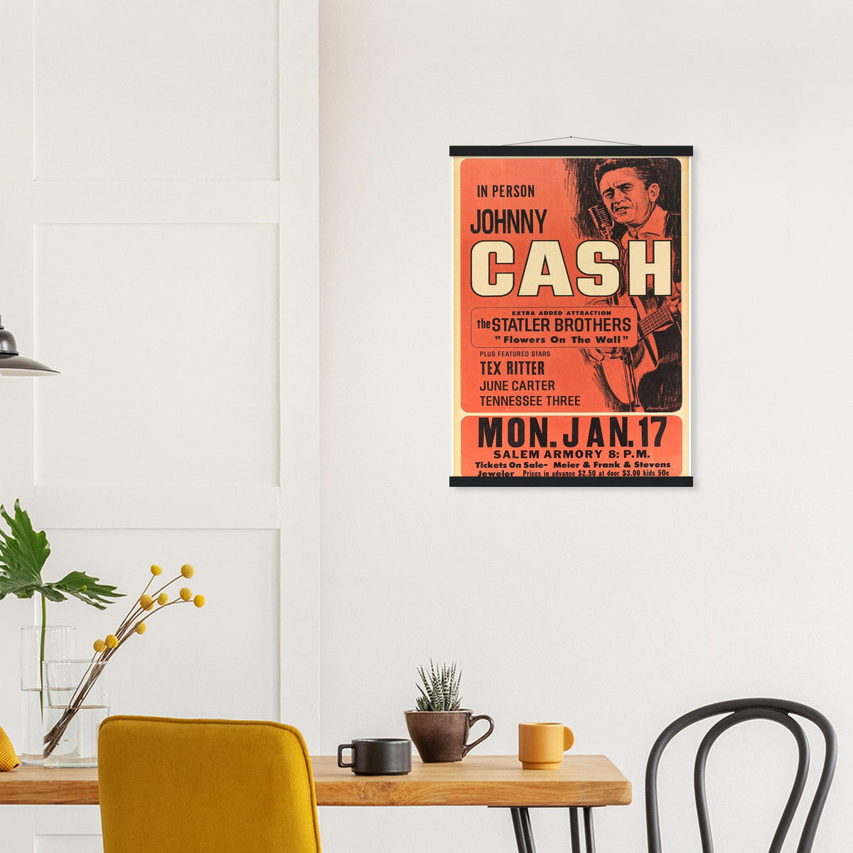 Johnny Cash Vintage Poster reprint on Premium Poster Matte Paper - Posterify
