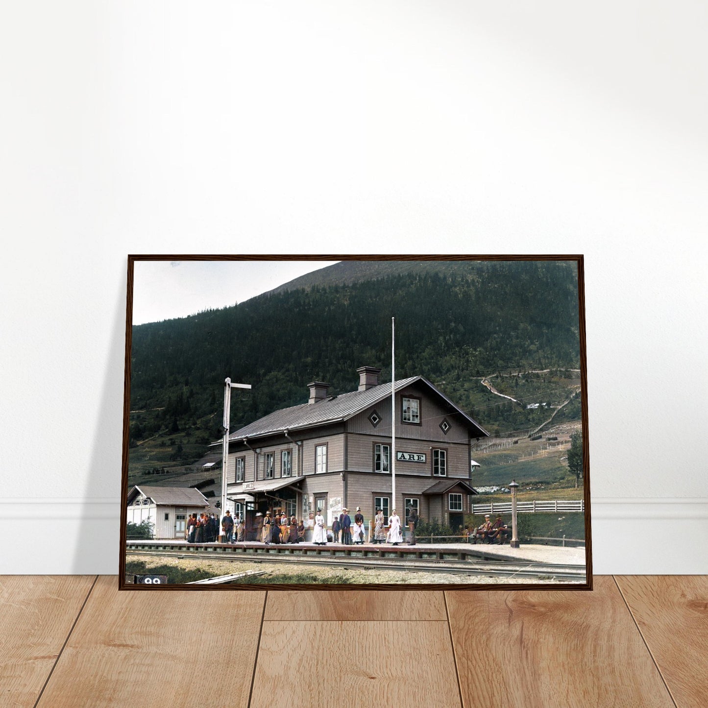 Åre Station, Sweden, Colorized B/W Photo from 1920th Wall Art - Posterify