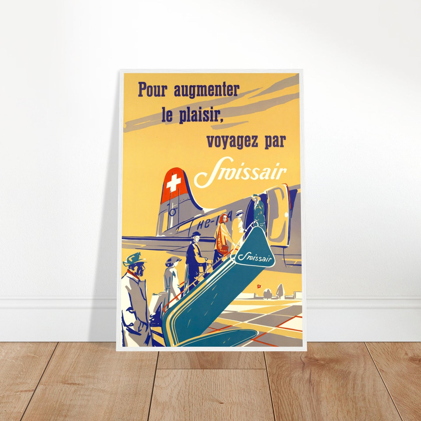 Vintage Poster Reprint, Swissair, Wall Art on Premium Paper - Posterify