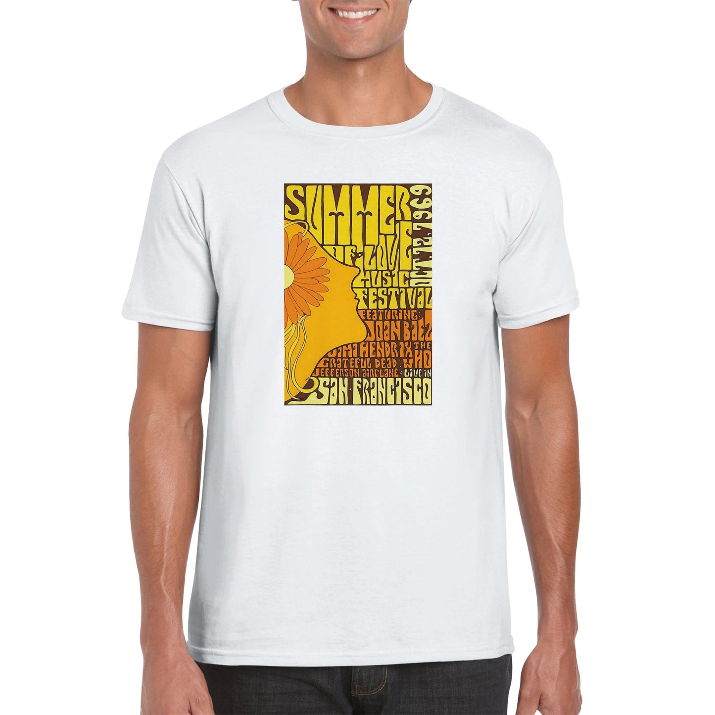Summer of Love 1969 Classic Unisex Crewneck T-shirt - Posterify