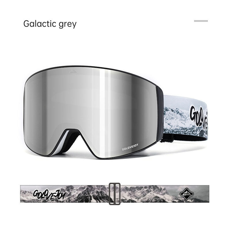Magnetic ski goggles for men and women double anti-fog outdoor sports riding equipment goggles windproof - Posterify