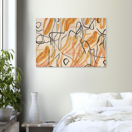 Canvas with abstract line pattern by Posterify Design - Posterify